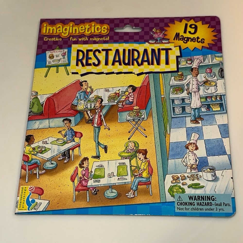 IMAGINETICS Magnetic Restaurant Scene and 19 Magnets - Complete